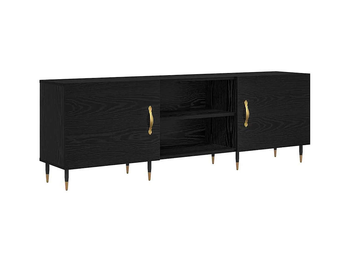 Meuble TV Chêne noir 150 x 30 x 50 cm Bois d'ingénierie