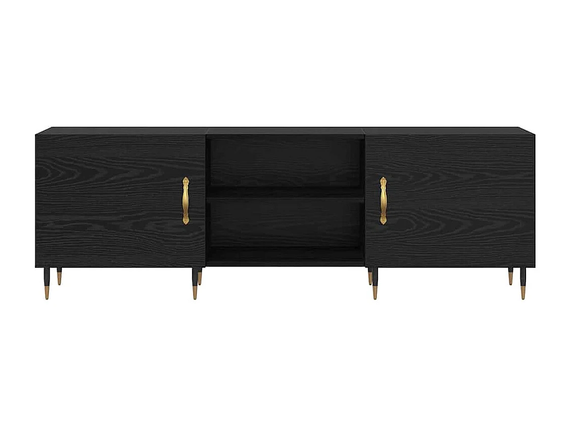 Meuble TV Chêne noir 150 x 30 x 50 cm Bois d'ingénierie