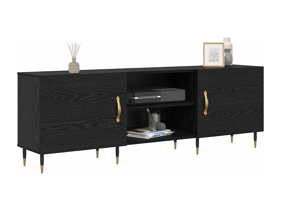 Meuble TV Chêne noir 150 x 30 x 50 cm Bois d'ingénierie