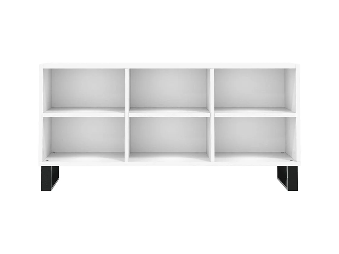 Meuble TV blanc 103,5x30x50 cm bois d'ingénierie