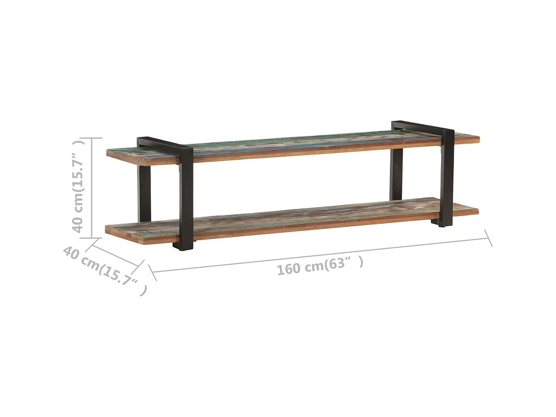 Meuble TV 160x40x40 cm Bois de récupération massif