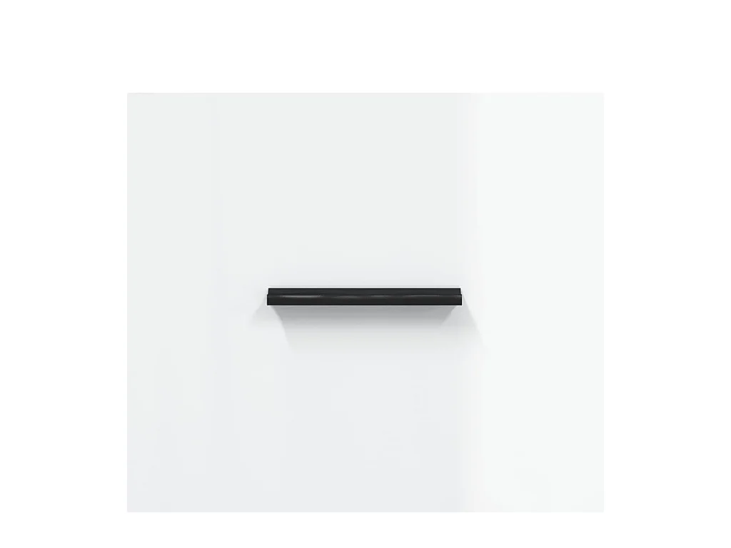 Weißer glänzender TV-Schrank 150x36x30 cm aus Holzwerkstoff