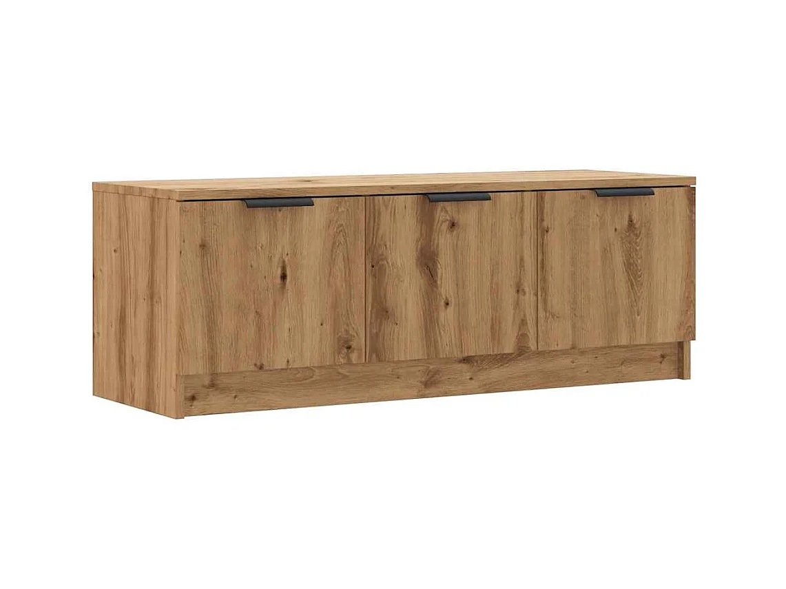 Meuble TV chêne artisanal 102x35x36,5 cm bois d'ingénierie