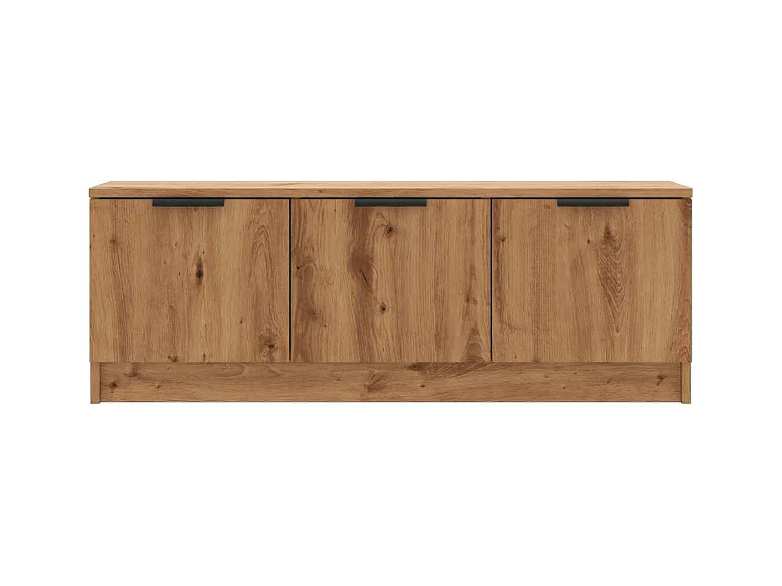 Meuble TV chêne artisanal 102x35x36,5 cm bois d'ingénierie