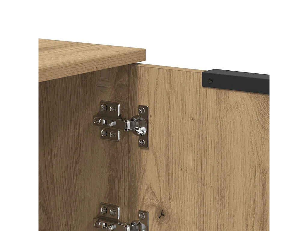 Meuble TV chêne artisanal 102x35x36,5 cm bois d'ingénierie