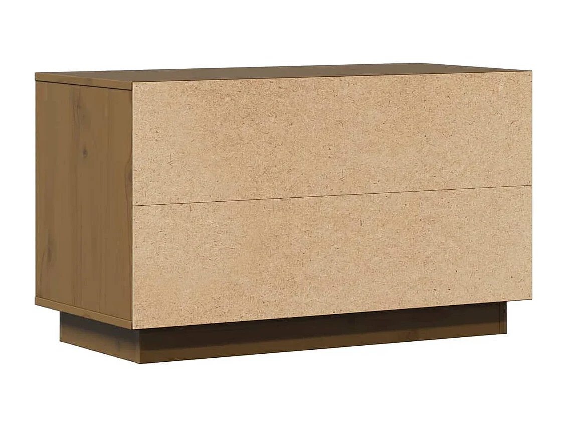Meuble TV Marron miel 74x35x44 cm Bois de pin massif