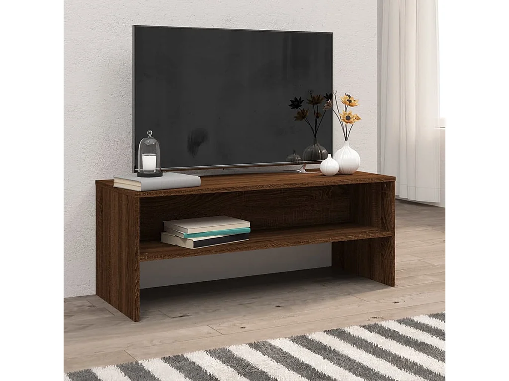 Mobile TV Rovere marrone 100x40x40 cm Legno ingegnerizzato