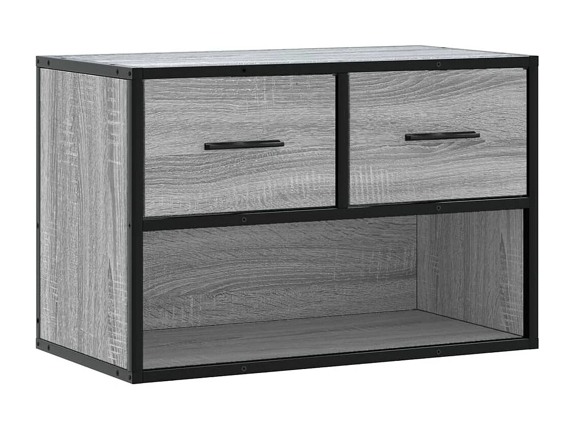 Meuble TV sonoma gris 60x31x39,5 cm bois d'ingénierie et métal