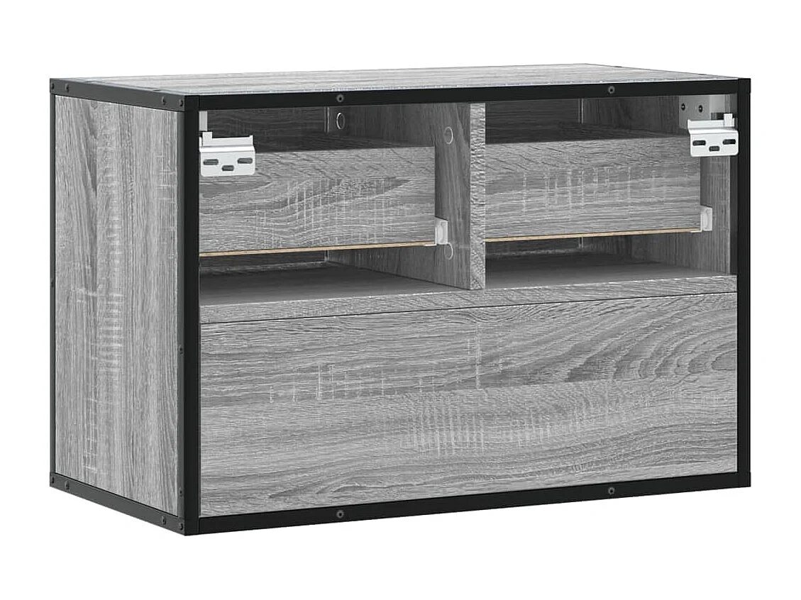 Meuble TV sonoma gris 60x31x39,5 cm bois d'ingénierie et métal