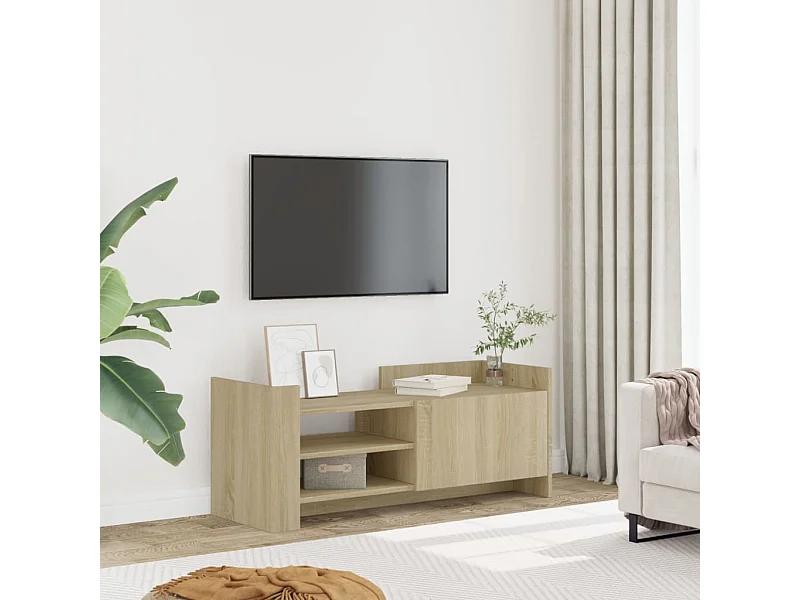 Mobile TV in rovere Sonoma 100x35x40 cm in legno ingegnerizzato