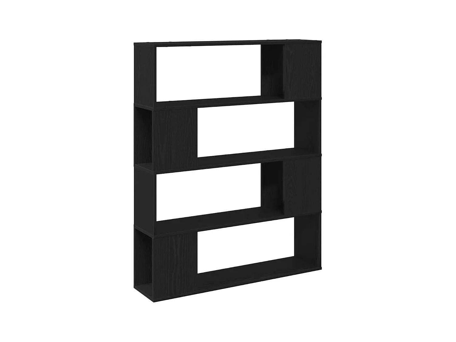 Centre de divertissement Noir 100 x 24 x 124 cm