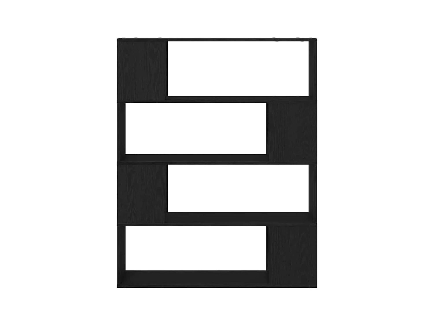 Centre de divertissement Noir 100 x 24 x 124 cm