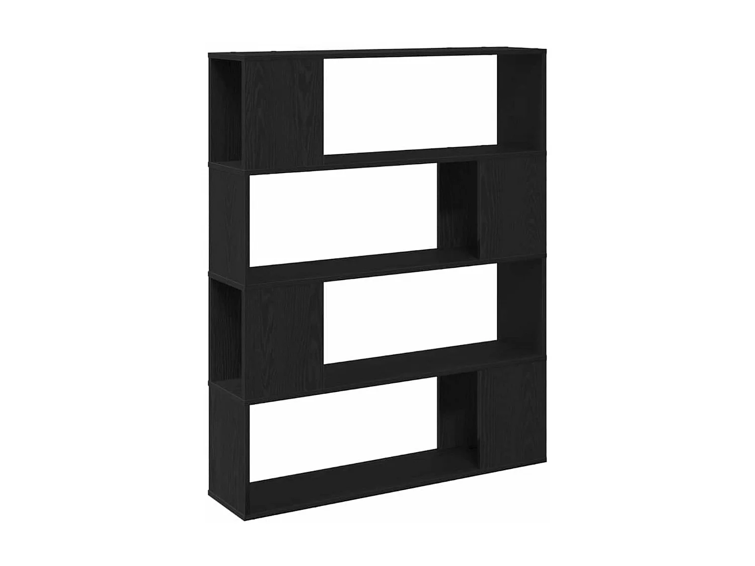 Centre de divertissement Noir 100 x 24 x 124 cm