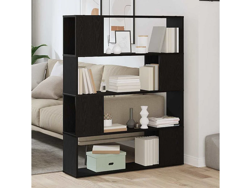 Centre de divertissement Noir 100 x 24 x 124 cm