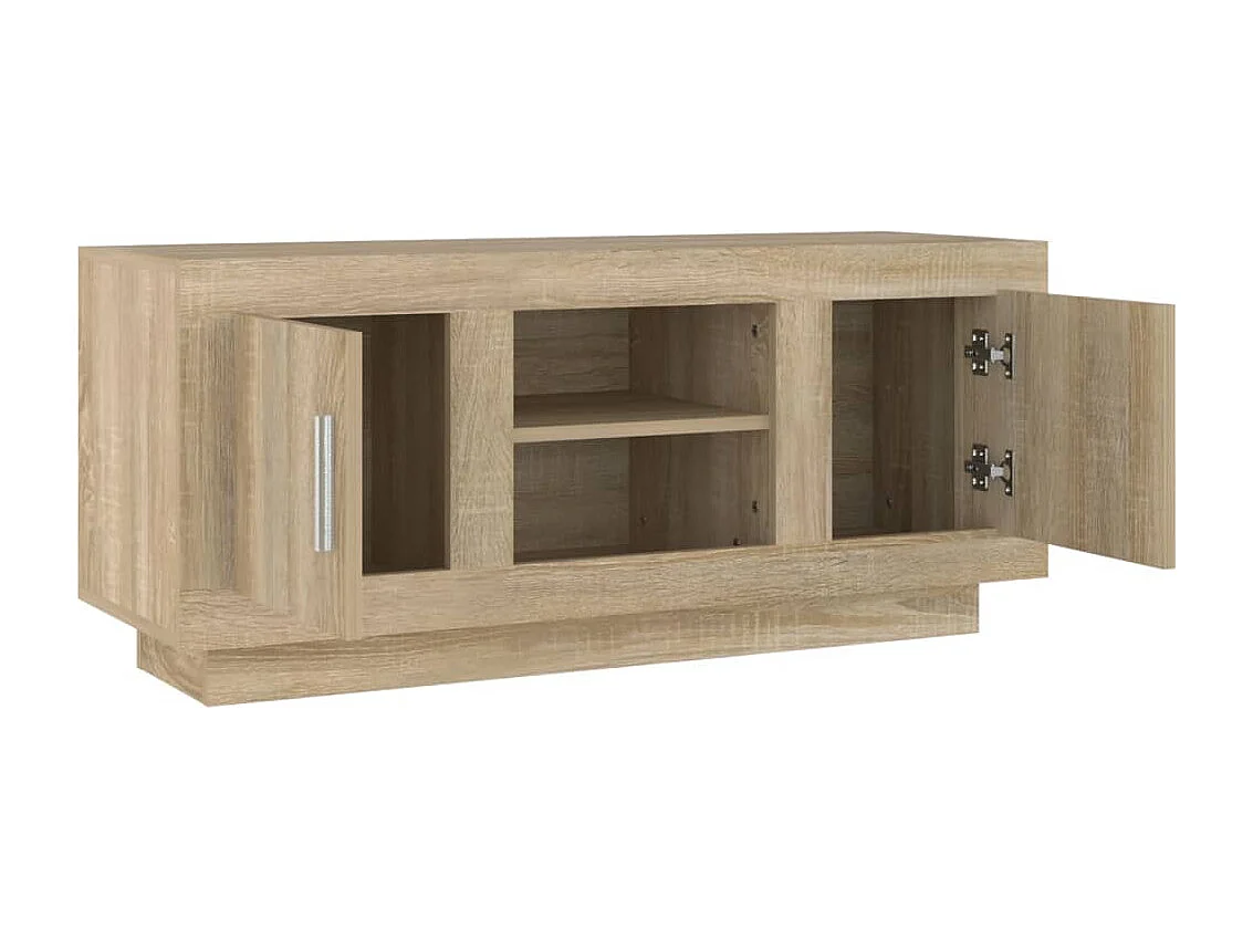 Meuble TV chêne sonoma 102x35x45 cm bois d'ingénierie