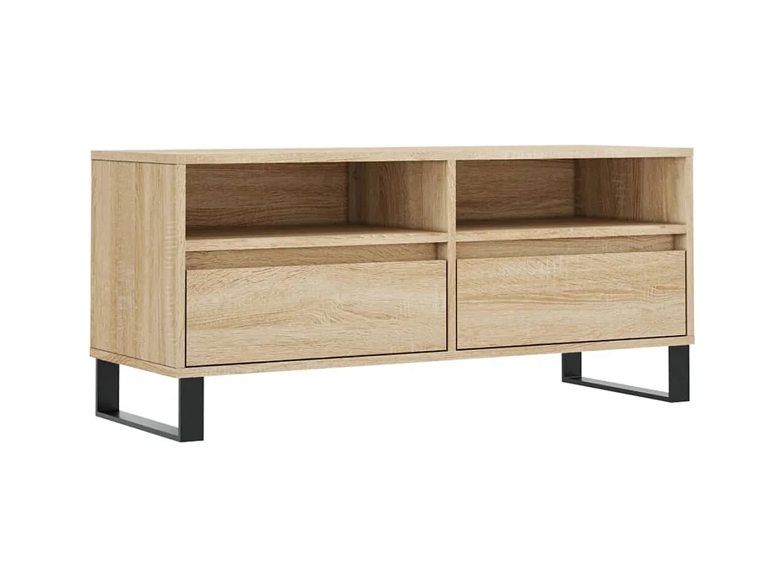 Mobile TV in rovere Sonoma 100x34,5x44,5 cm in legno ingegnerizzato