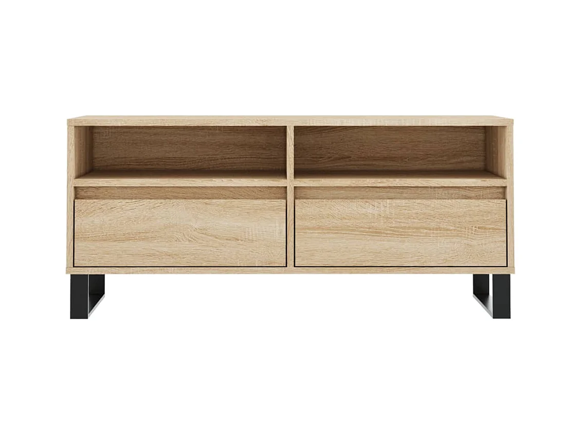 Mobile TV in rovere Sonoma 100x34,5x44,5 cm in legno ingegnerizzato