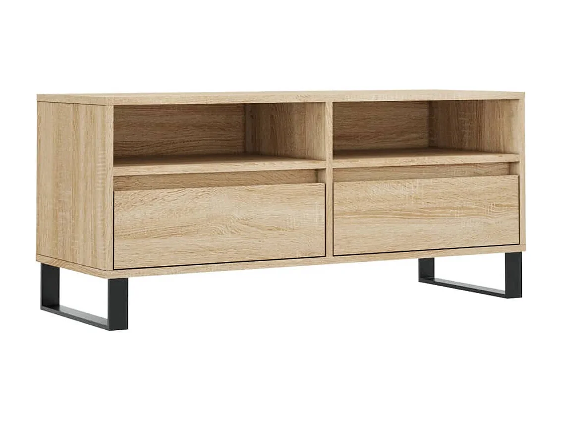 Meuble TV chêne sonoma 100x34,5x44,5 cm bois d'ingénierie