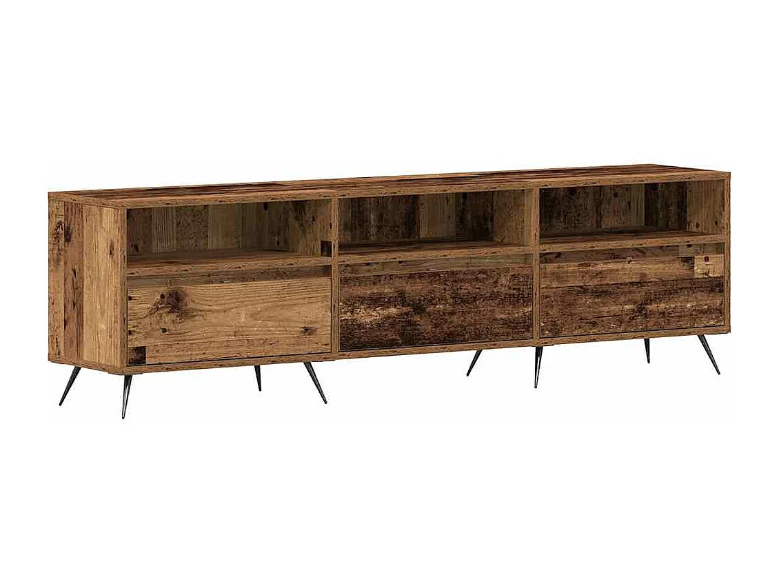 Buffet TV en bois vieilli 150x30x44,5 cm en bois d'ingénierie