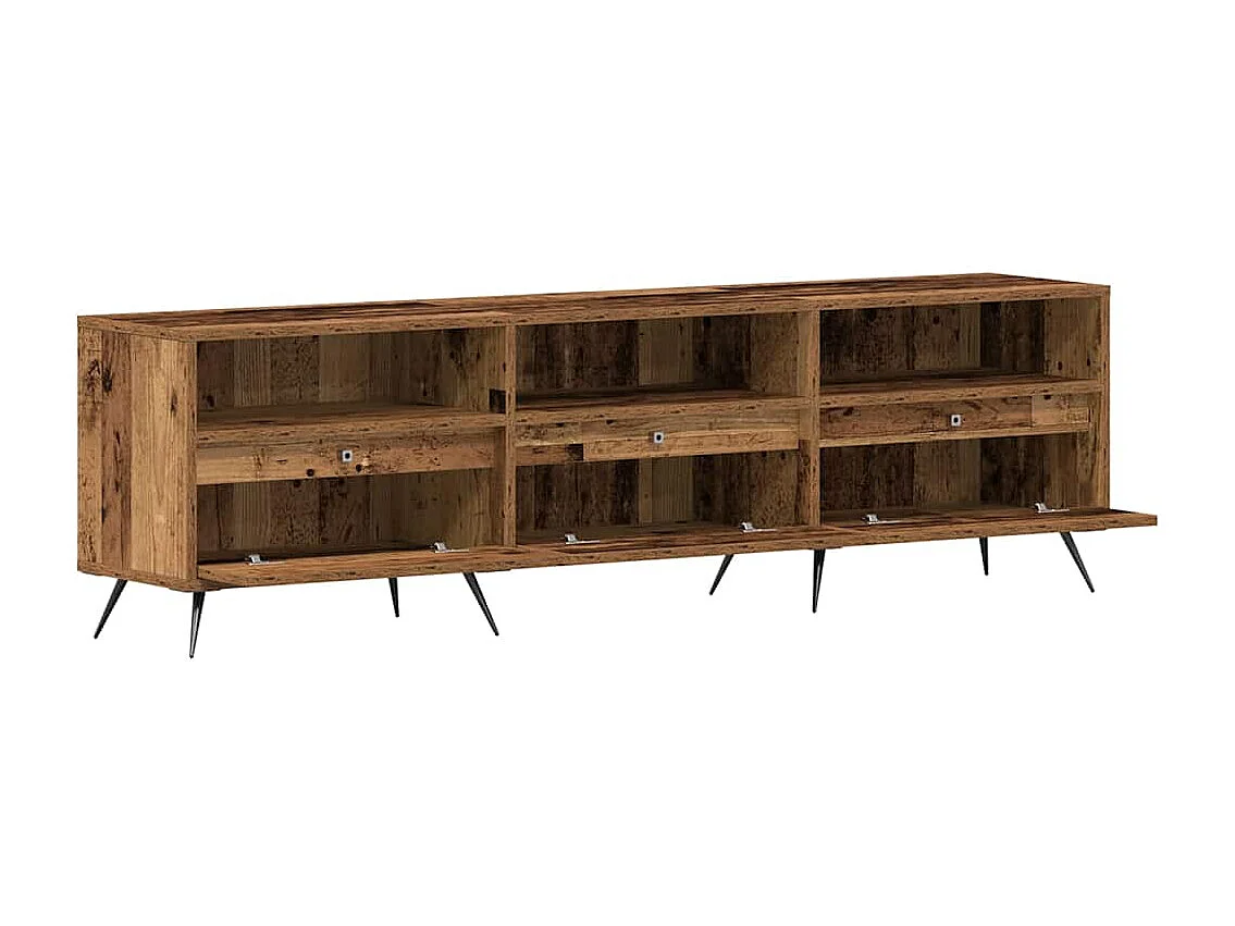 Buffet TV en bois vieilli 150x30x44,5 cm en bois d'ingénierie