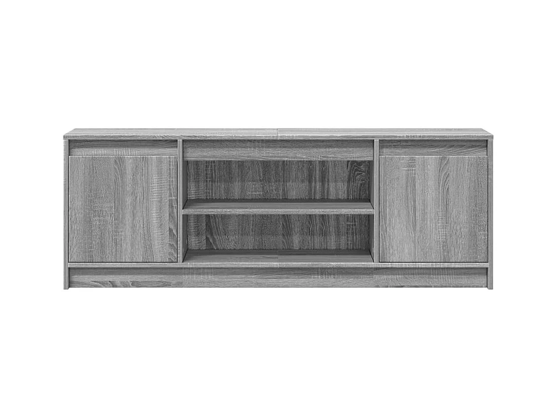 Meuble TV avec LED sonoma gris 139,5x34x50 cm bois d'ingénierie