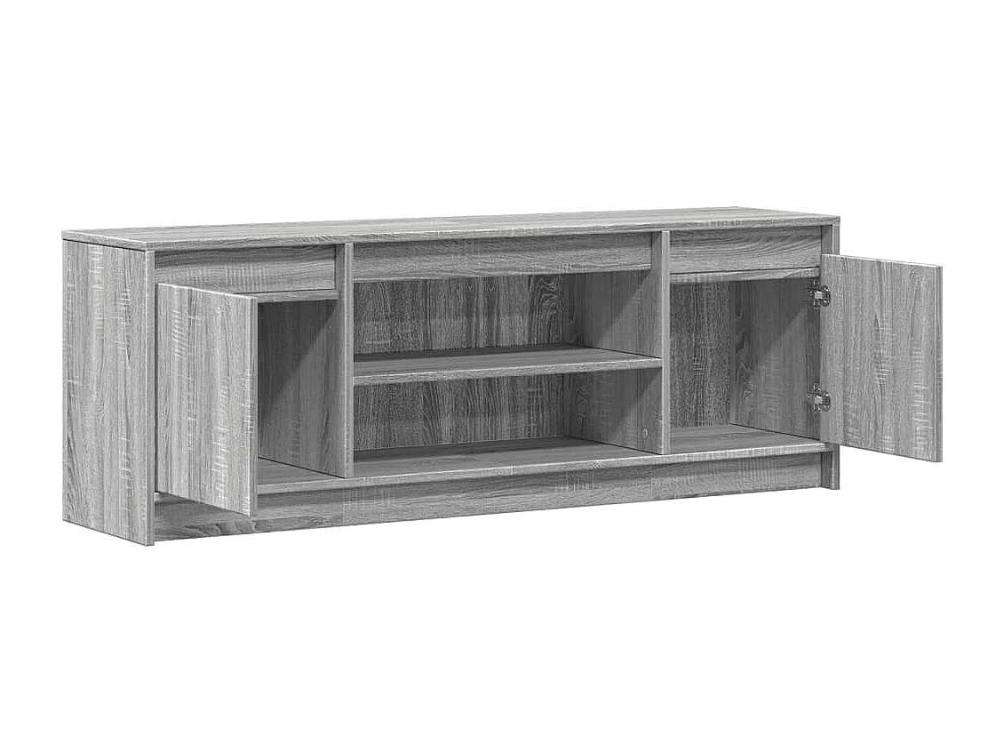 Meuble TV avec LED sonoma gris 139,5x34x50 cm bois d'ingénierie