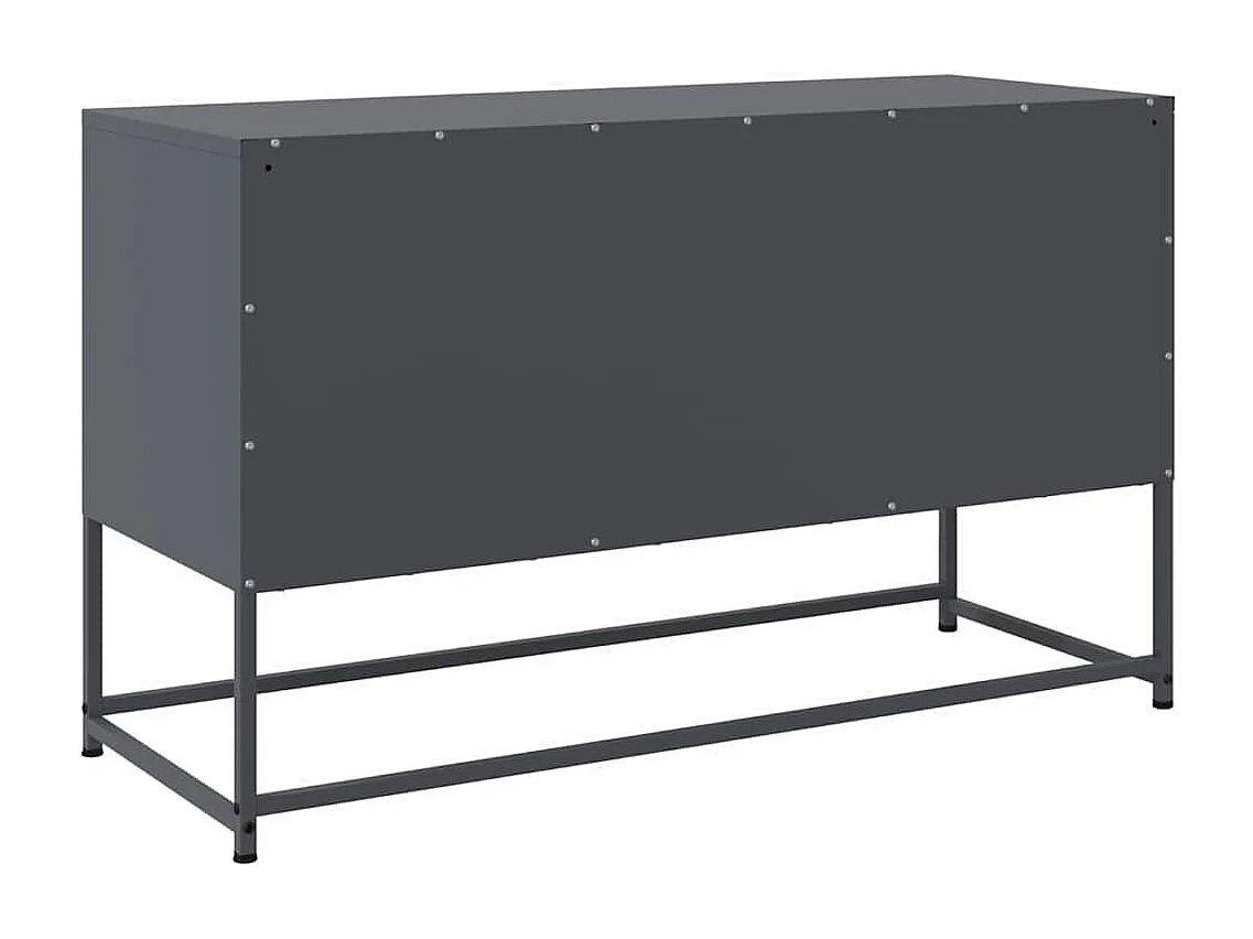 Meuble TV anthracite 100,5x39x60,5 cm acier