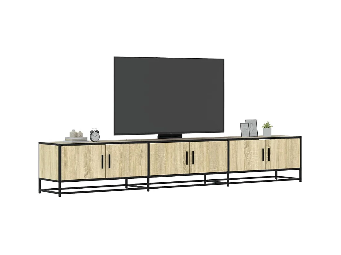 Mobile TV in rovere Sonoma 240x35x41 cm in legno ingegnerizzato