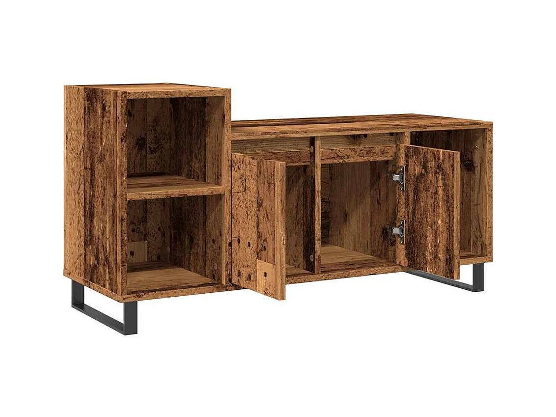 Meuble TV vieux bois 100x35x55 cm bois d'ingénierie