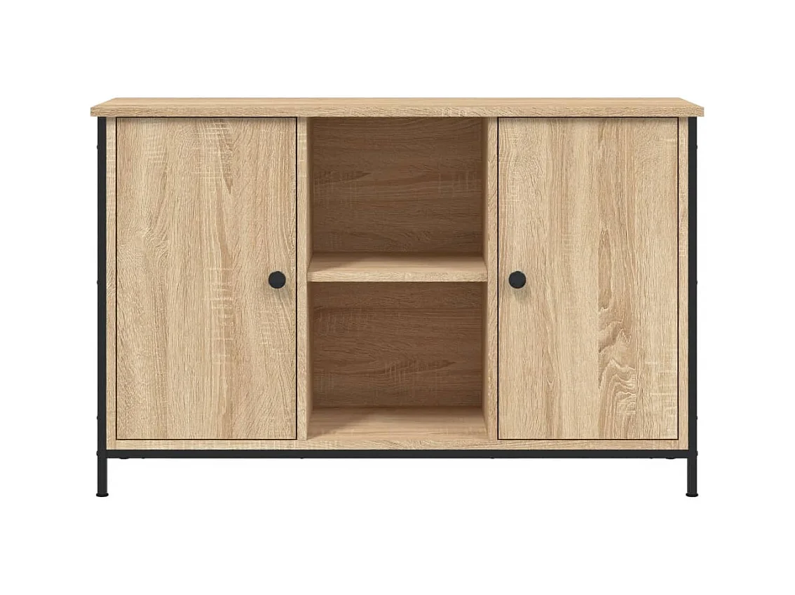 Meuble TV chêne sonoma 100x35x65 cm bois d'ingénierie
