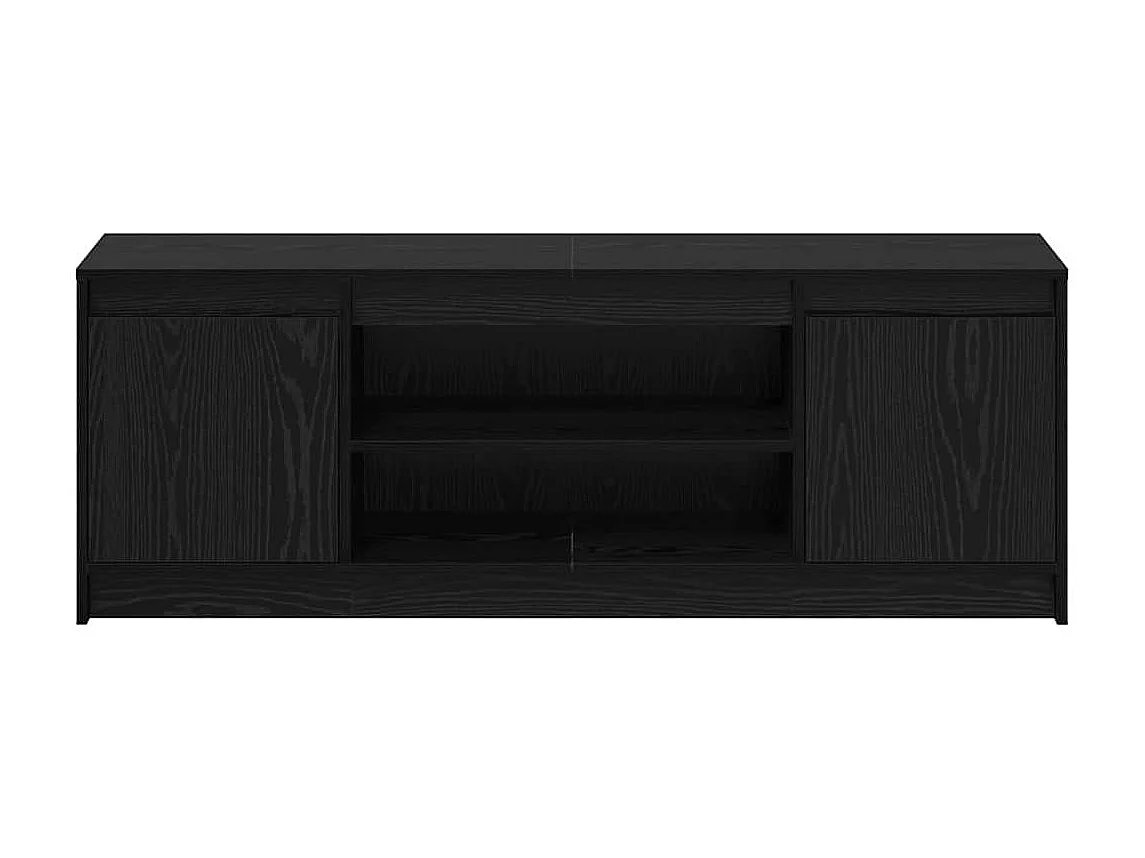 Meuble TV Noir 139,5 x 34 x 50 cm Bois d'ingénierie