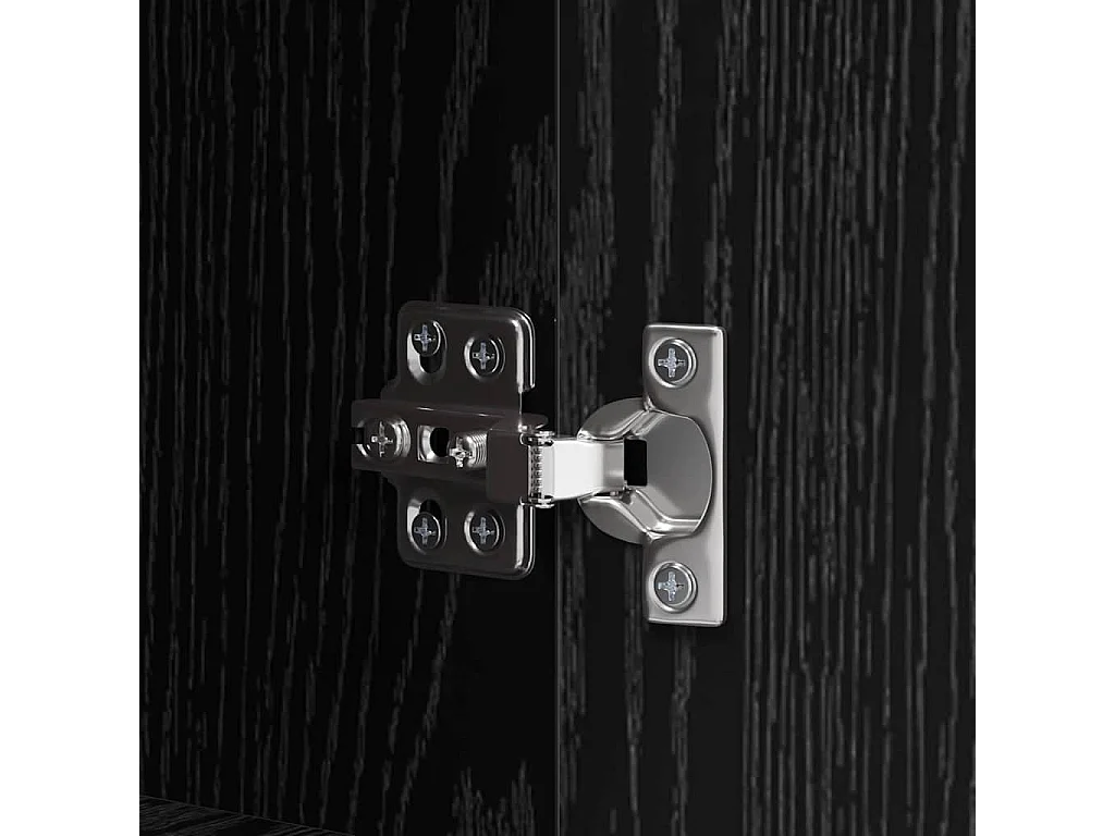 Meuble TV Noir 139,5 x 34 x 50 cm Bois d'ingénierie