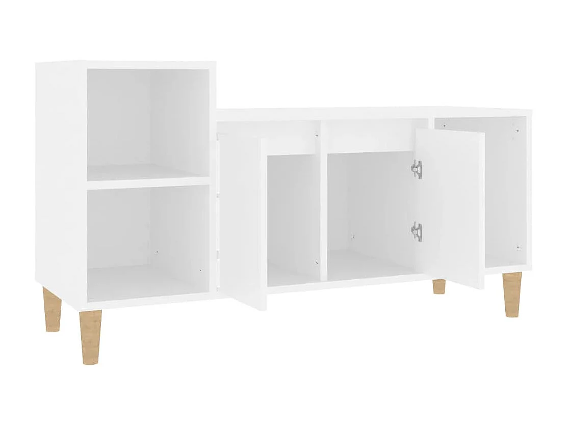 Meuble TV Blanc 100x35x55 cm Bois d'ingénierie