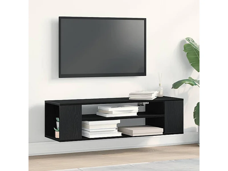 Meuble TV Noir 100 x 30 x 26,5 cm Bois d'ingénierie