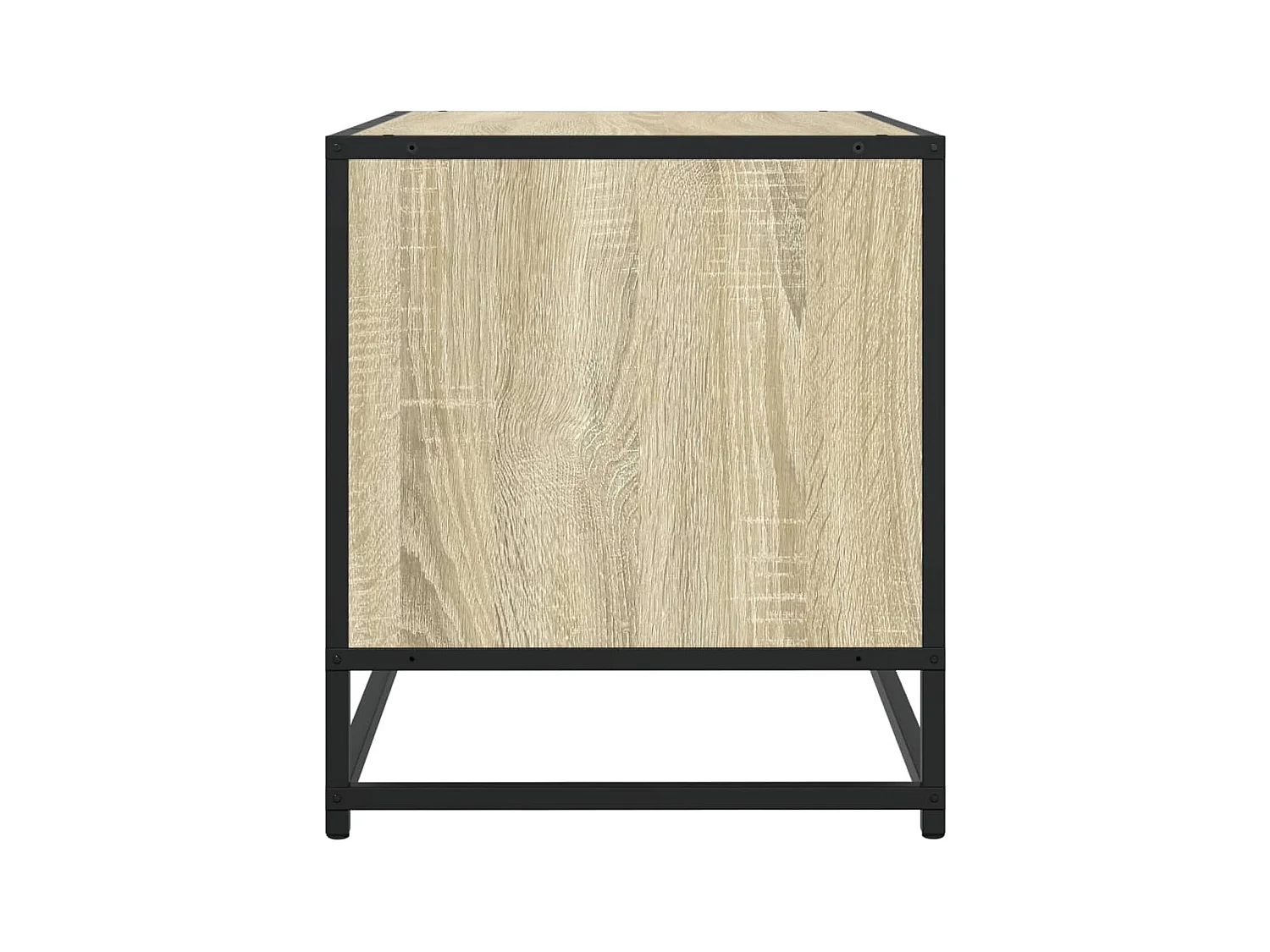 Meuble TV chêne sonoma 120,5x40x46cm bois d'ingénierie et métal