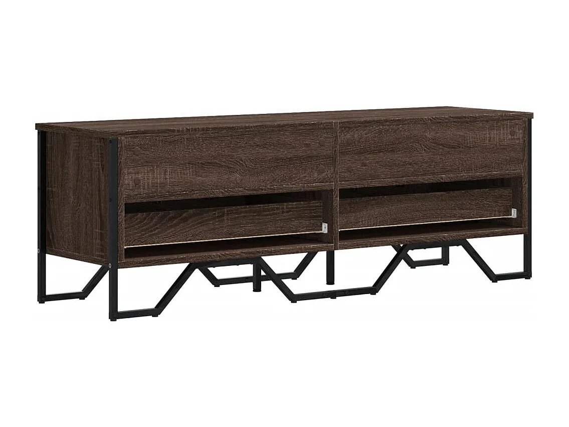 Meuble TV chêne marron 122x34x41 cm bois d'ingénierie