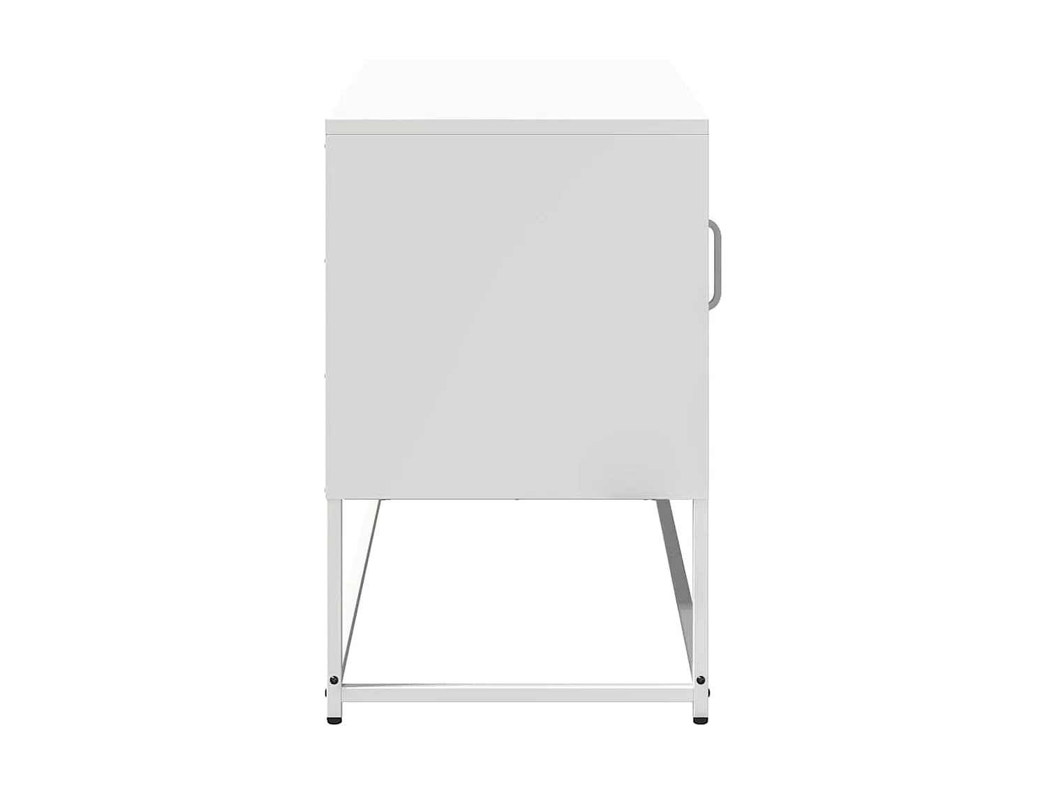 Meuble TV blanc 100,5x39x60,5 cm acier