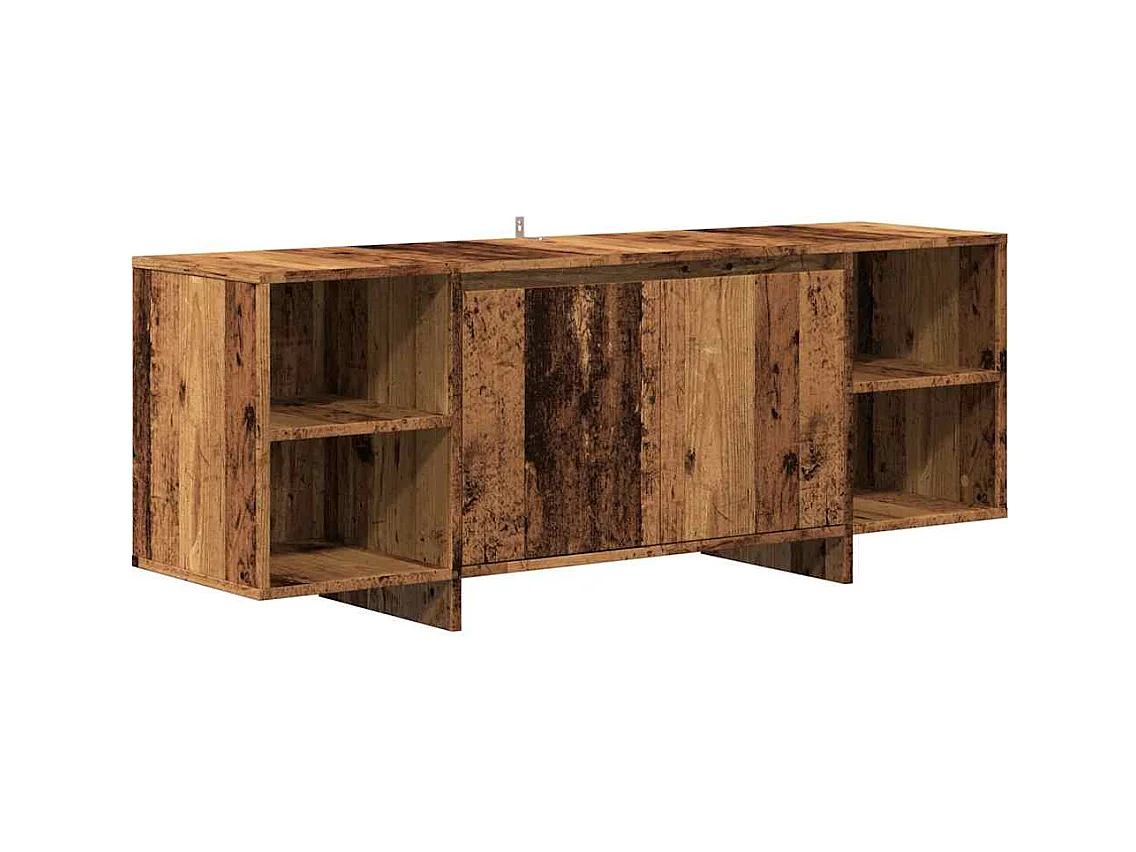 Meuble TV vieux bois 130x35x50 cm bois d'ingénierie