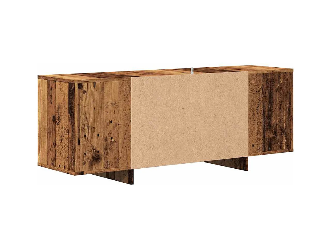 Meuble TV vieux bois 130x35x50 cm bois d'ingénierie