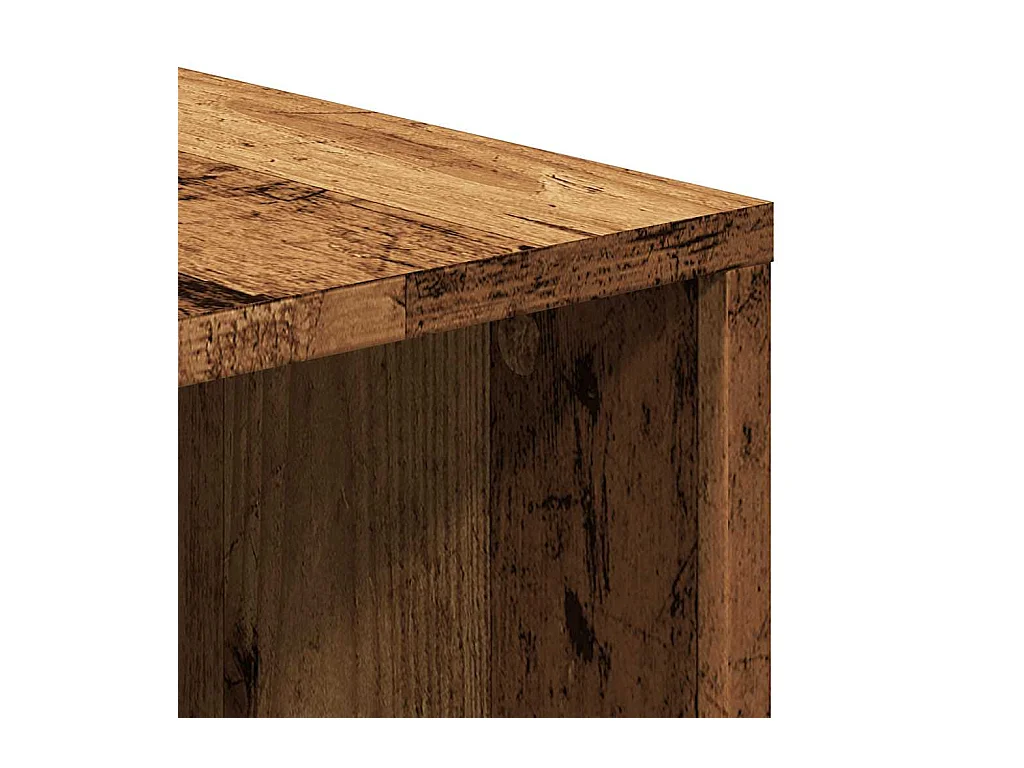 Meuble TV vieux bois 130x35x50 cm bois d'ingénierie