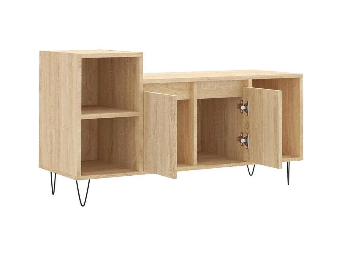 Meuble TV Chêne sonoma 100x35x55 cm Bois d'ingénierie