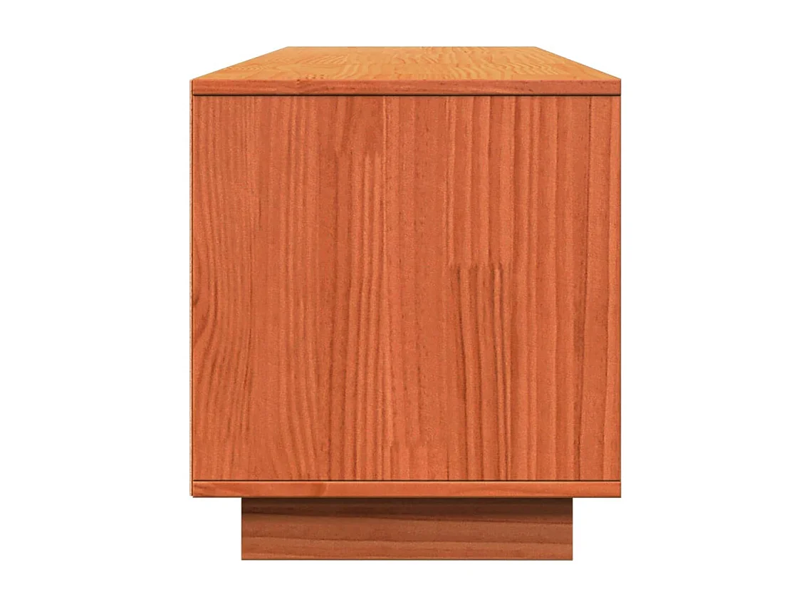 Meuble TV cire marron 140x35x40 cm bois pin massif