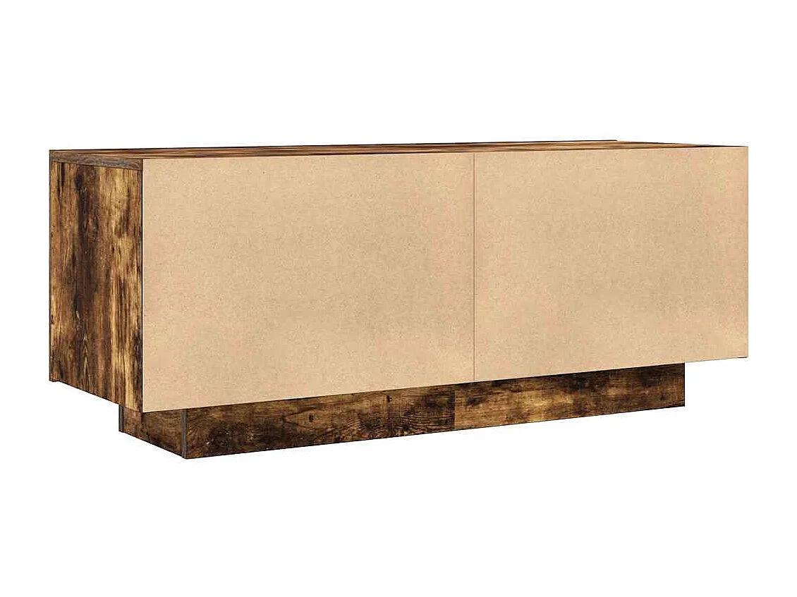 Meuble TV Chêne fumé 100x35x40 cm Bois d'ingénierie