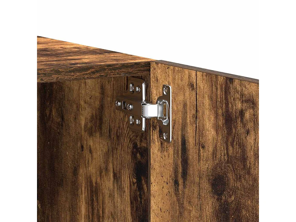 Meuble TV Chêne fumé 100x35x40 cm Bois d'ingénierie