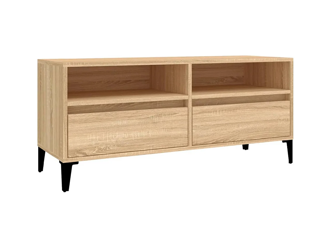 Sonoma eiken tv-kast 100x34,5x44,5 cm bewerkt hout