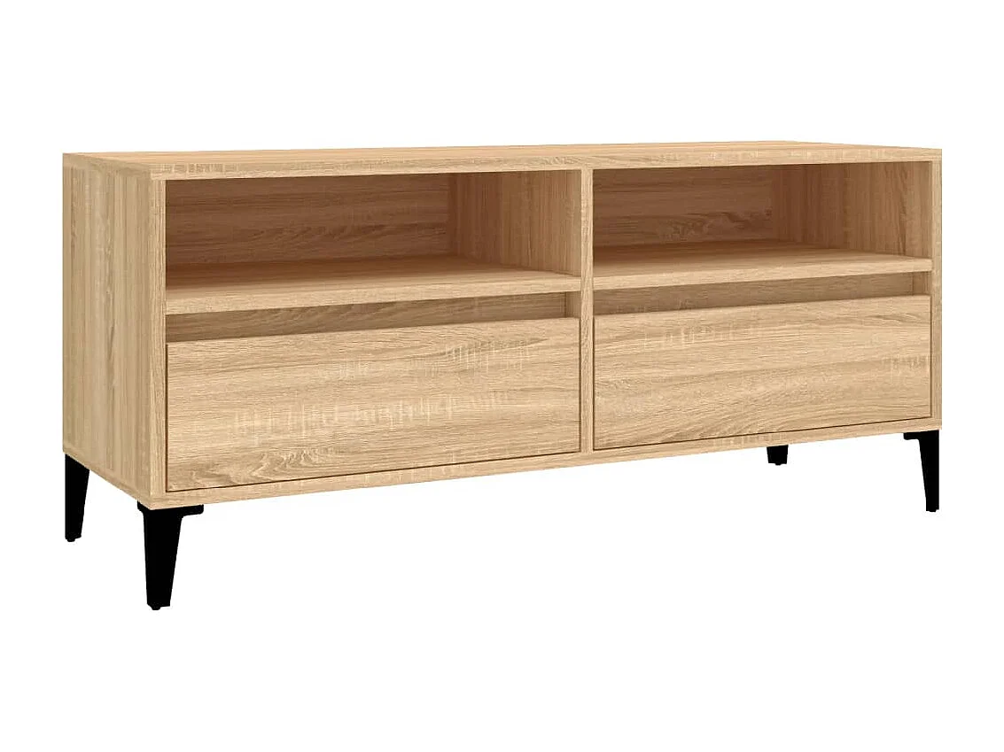 Meuble TV chêne sonoma 100x34,5x44,5 cm bois d'ingénierie