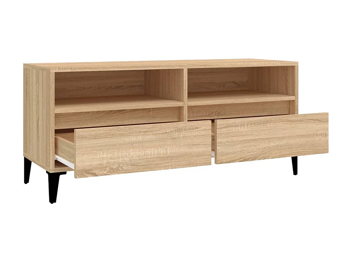 Meuble TV chêne sonoma 100x34,5x44,5 cm bois d'ingénierie