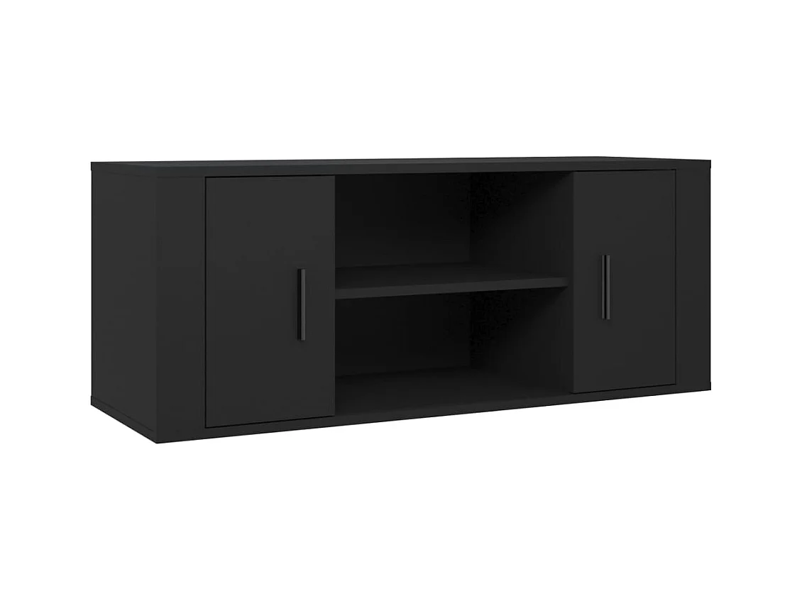 Meuble TV Noir 100x35x40 cm Bois d'ingénierie
