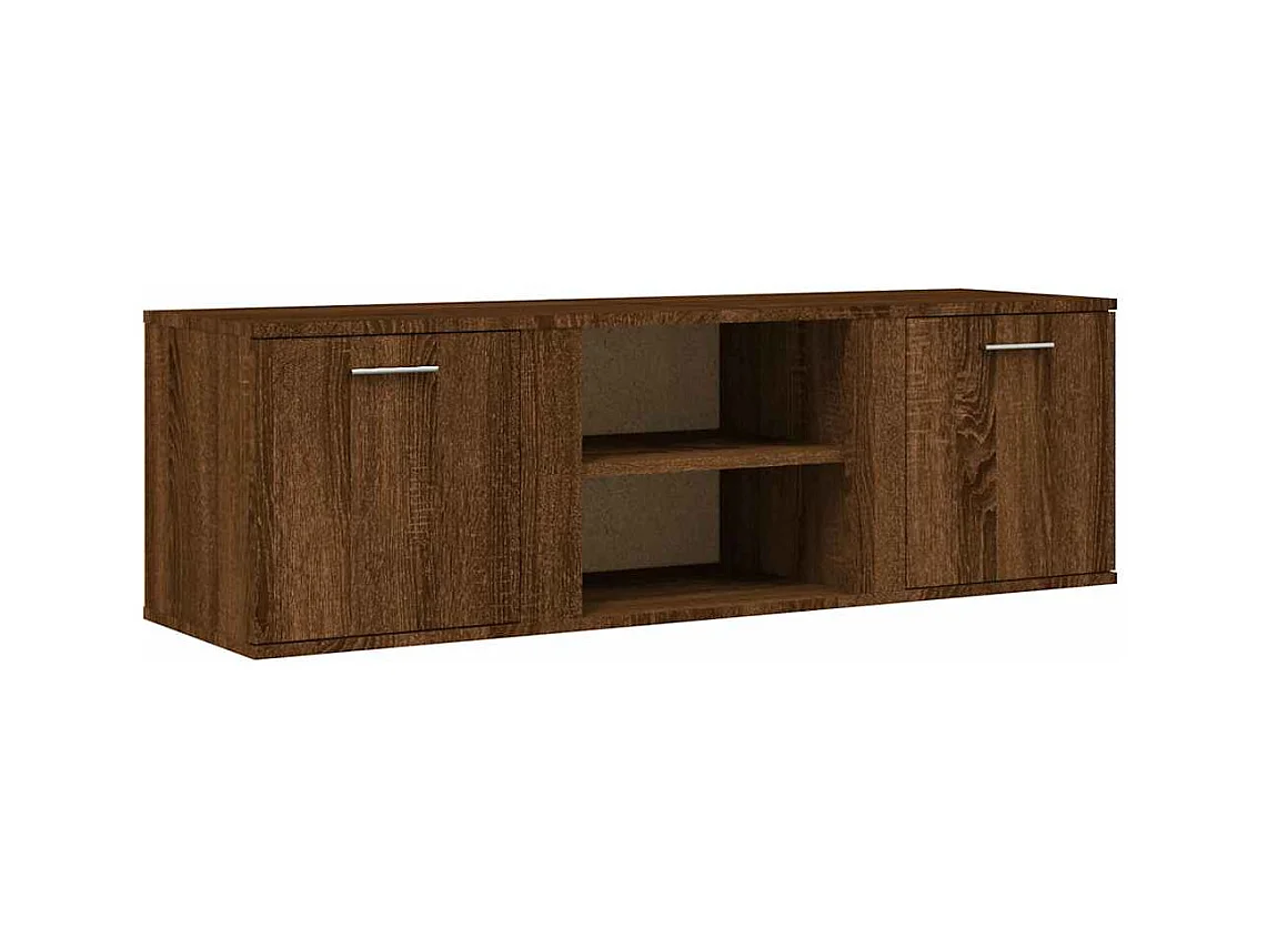 Meuble TV chêne marron 120x34x37 cm bois d'ingénierie
