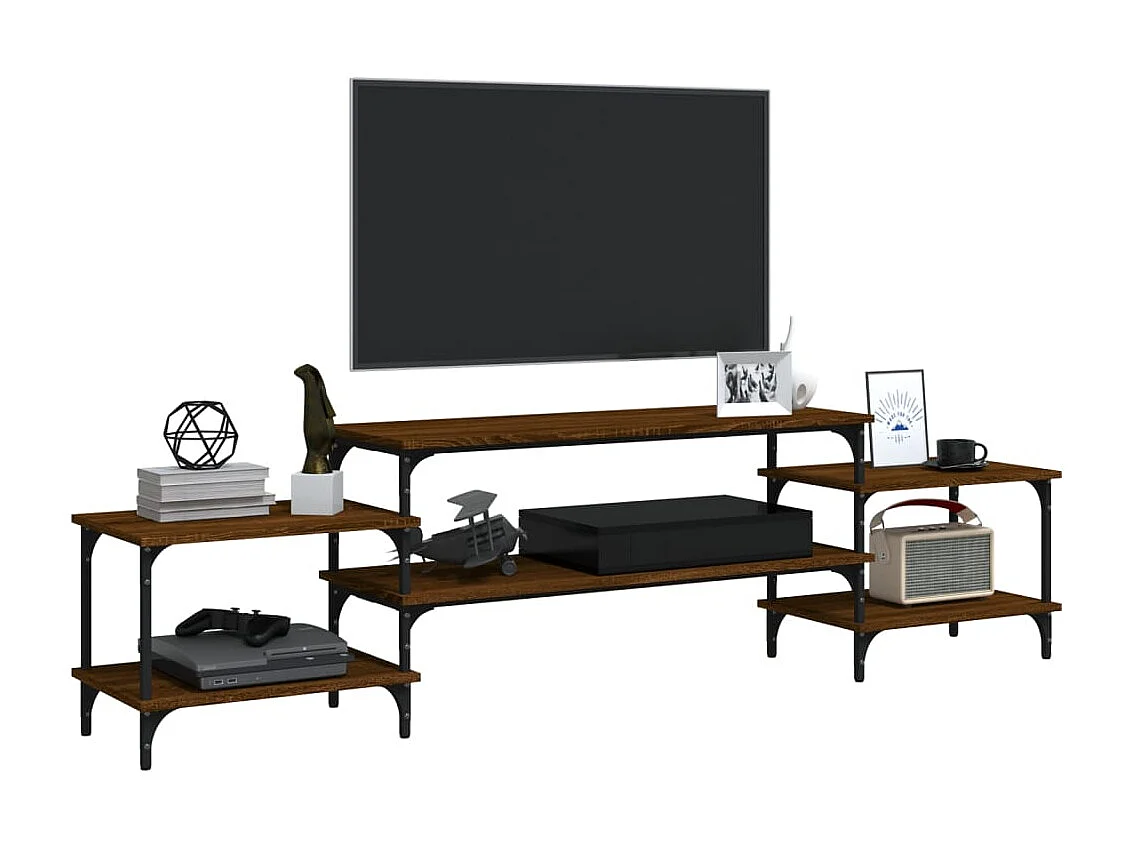 Meuble TV chêne marron 197x35x52 cm bois d'ingénierie